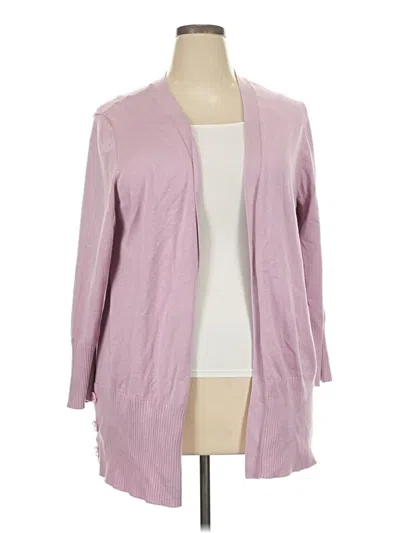 Pre-owned Cj Banks Cardigan Sweater In Purple