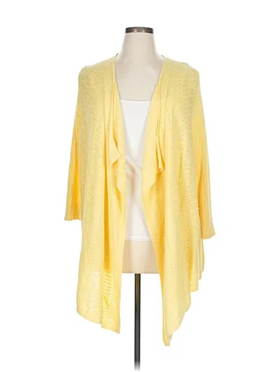 Pre-owned Cj Banks Cardigan Sweater In Yellow