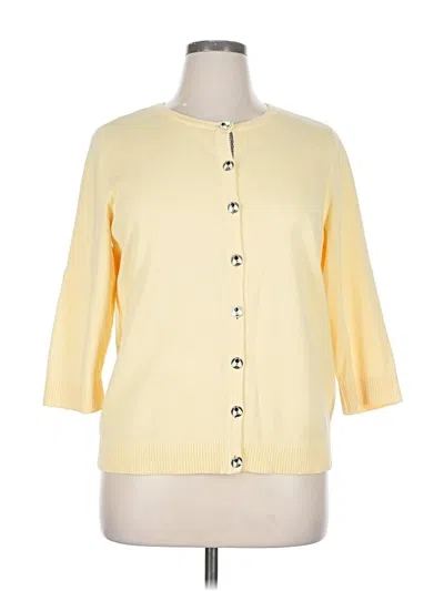 Pre-owned Cj Banks Cardigan Sweater In Yellow