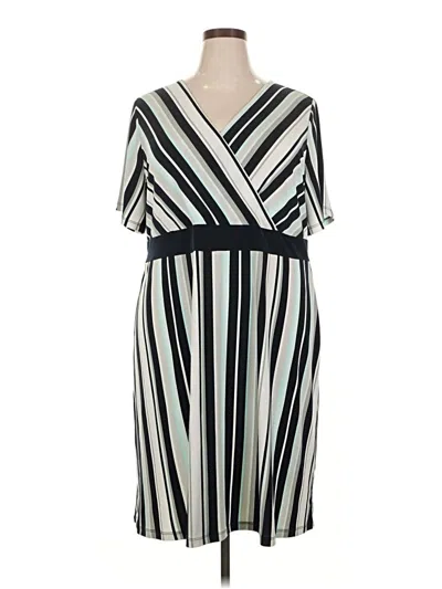 Pre-owned Cj Banks Casual Dress In White