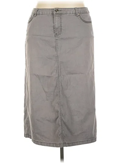 Pre-owned Cj Banks Casual Skirt In Gray