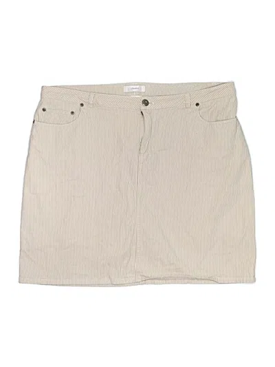 Pre-owned Cj Banks Casual Skirt In Tan