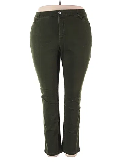 Pre-owned Cj Banks Jeggings In Green
