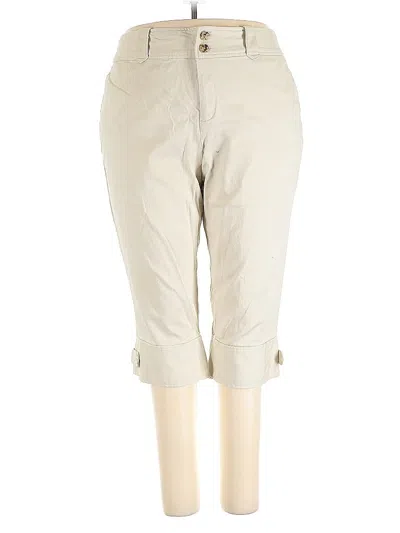 Pre-owned Cj Banks Khaki Pant In White