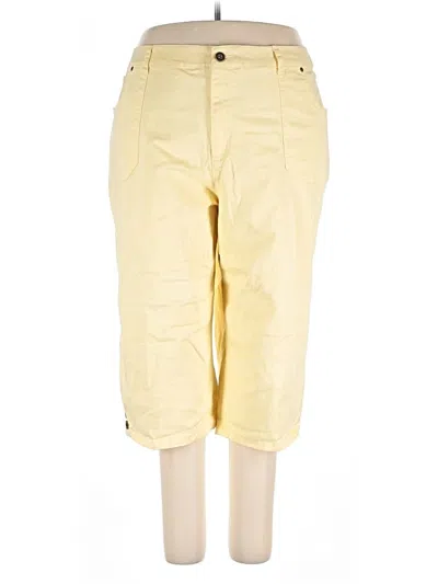 Pre-owned Cj Banks Khaki Pant In Yellow