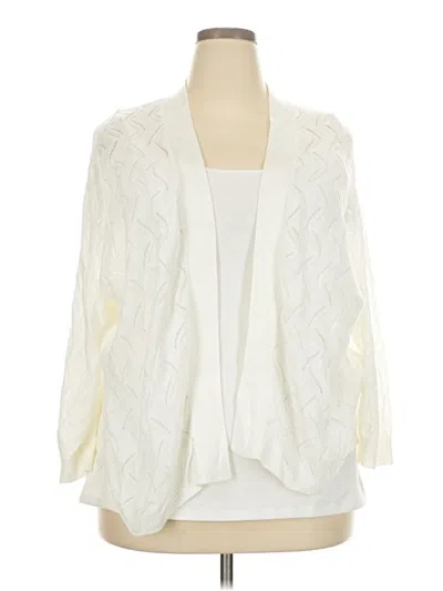 Pre-owned Cj Banks Kimono In White