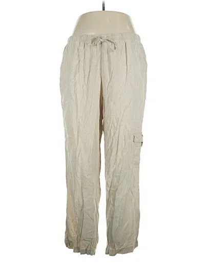 Pre-owned Cj Banks Linen Pants In Ivory