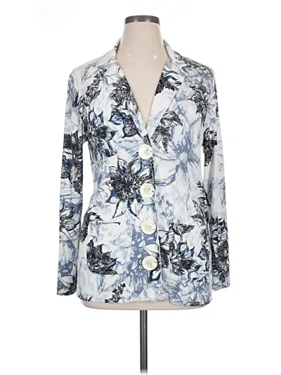 Pre-owned Cj Banks Long Sleeve Blouse In Blue