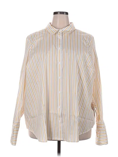 Pre-owned Cj Banks Long Sleeve Polo Shirt In Pink