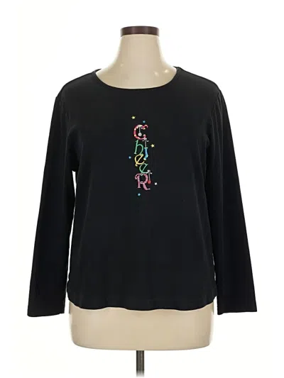 Pre-owned Cj Banks Long Sleeve T-shirt In Black