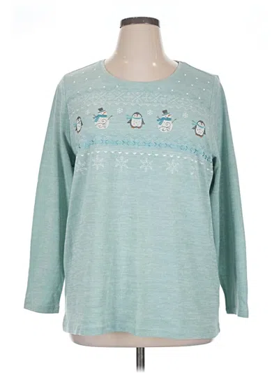 Pre-owned Cj Banks Long Sleeve T-shirt In Blue