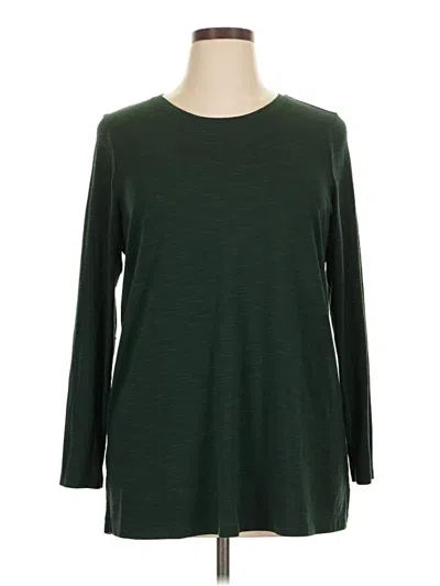 Pre-owned Cj Banks Long Sleeve T-shirt In Green