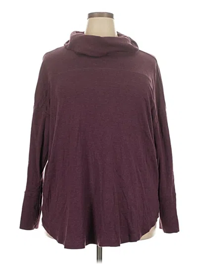 Pre-owned Cj Banks Long Sleeve Turtleneck In Burgundy