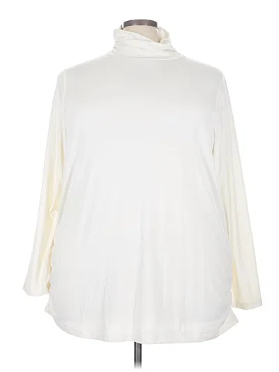 Pre-owned Cj Banks Long Sleeve Turtleneck In Ivory