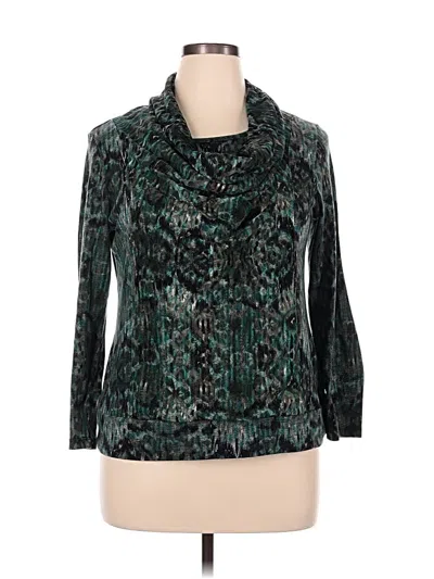 Pre-owned Cj Banks Long Sleeve Turtleneck In Teal