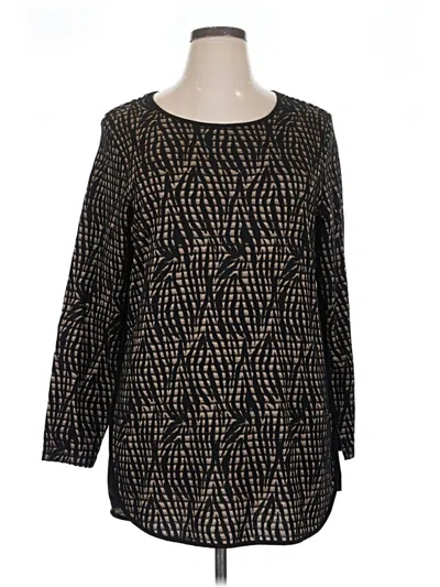 Pre-owned Cj Banks Pullover Sweater In Black