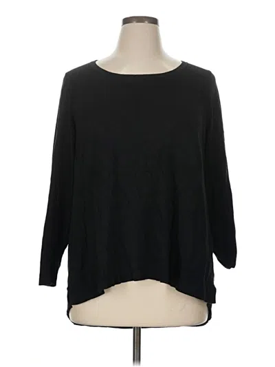 Pre-owned Cj Banks Pullover Sweater In Black