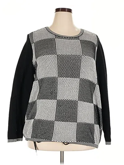 Pre-owned Cj Banks Pullover Sweater In Black