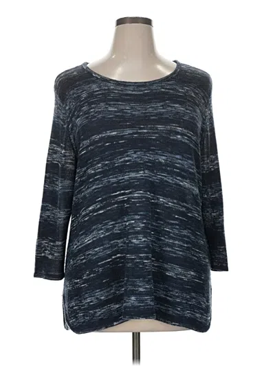 Pre-owned Cj Banks Pullover Sweater In Blue