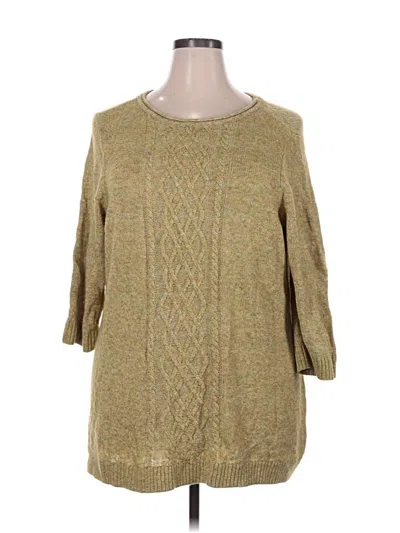 Pre-owned Cj Banks Pullover Sweater In Gold