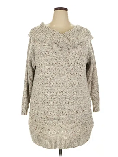 Pre-owned Cj Banks Pullover Sweater In Gray