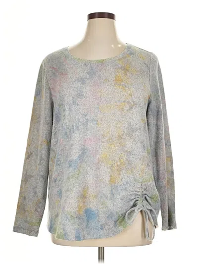 Pre-owned Cj Banks Pullover Sweater In Gray