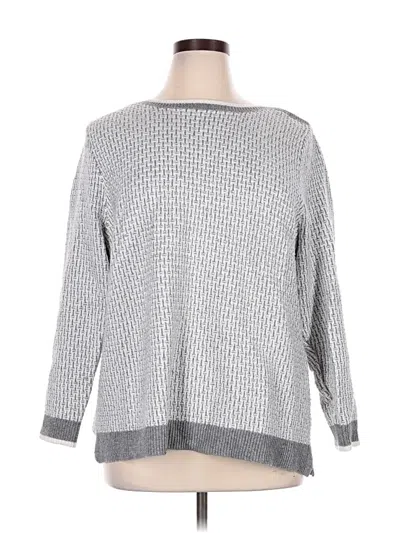 Pre-owned Cj Banks Pullover Sweater In Gray