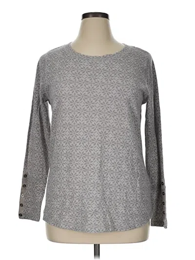 Pre-owned Cj Banks Pullover Sweater In Gray