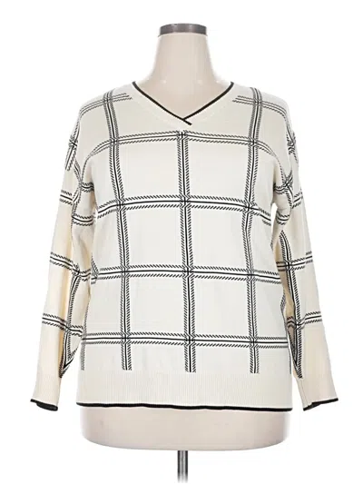 Pre-owned Cj Banks Pullover Sweater In Ivory