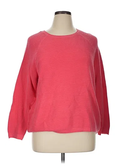 Pre-owned Cj Banks Pullover Sweater In Pink