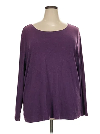 Pre-owned Cj Banks Pullover Sweater In Purple