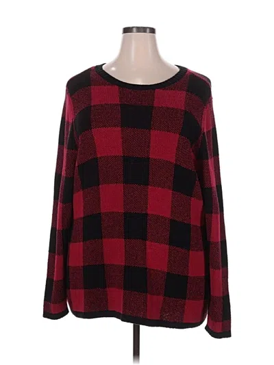 Pre-owned Cj Banks Pullover Sweater In Red