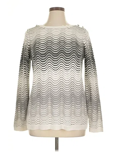 Pre-owned Cj Banks Pullover Sweater In Silver