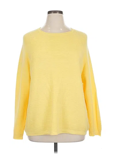 Pre-owned Cj Banks Pullover Sweater In Yellow