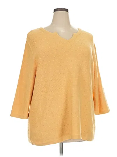 Pre-owned Cj Banks Pullover Sweater In Yellow