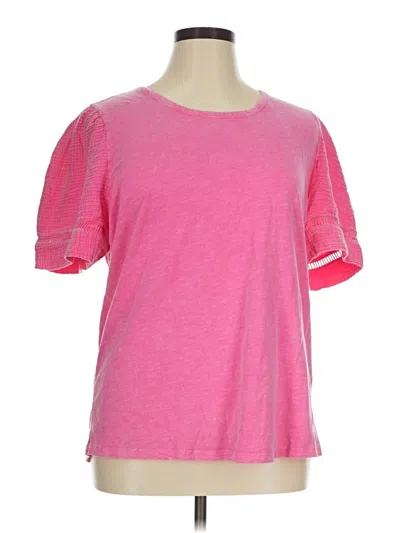 Cj Banks Short Sleeve T-shirt In Pink