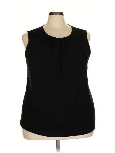Pre-owned Cj Banks Sleeveless Blouse In Black