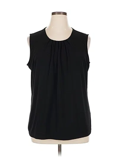 Pre-owned Cj Banks Sleeveless Blouse In Black