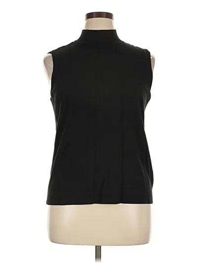 Pre-owned Cj Banks Sleeveless Blouse In Black