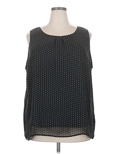 Pre-owned Cj Banks Sleeveless Blouse In Black