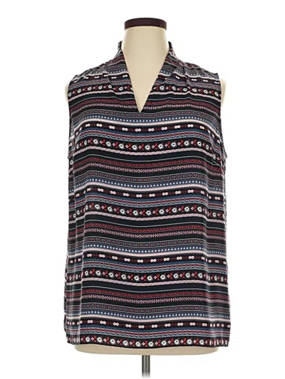 Pre-owned Cj Banks Sleeveless Blouse In Blue
