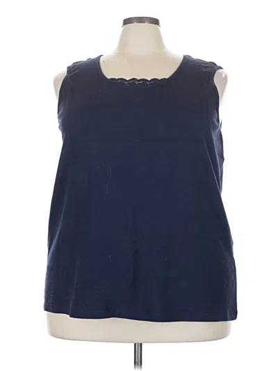 Cj Banks Sleeveless Blouse In Blue