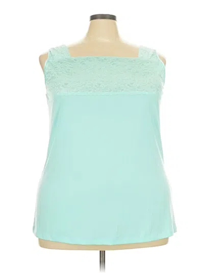 Pre-owned Cj Banks Sleeveless Blouse In Blue