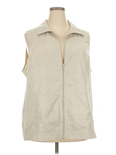 Pre-owned Cj Banks Sleeveless Blouse In Brown