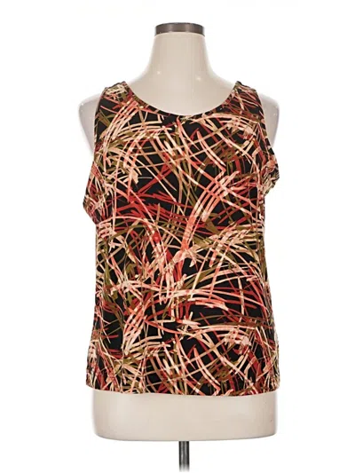 Pre-owned Cj Banks Sleeveless Blouse In Brown