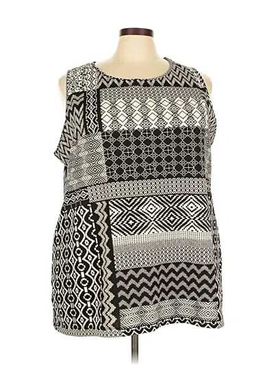 Pre-owned Cj Banks Sleeveless Blouse In Gray