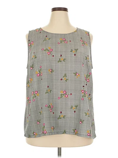 Pre-owned Cj Banks Sleeveless Blouse In Gray