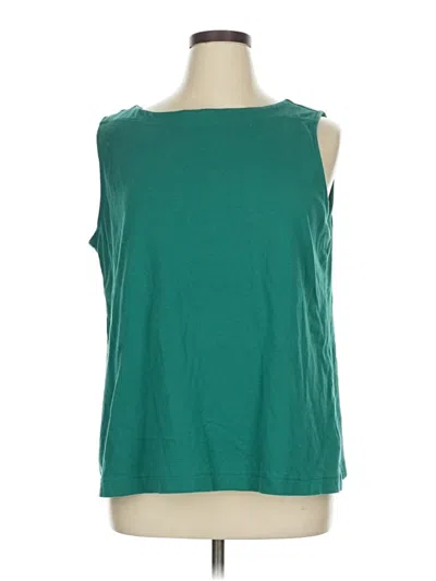 Pre-owned Cj Banks Sleeveless Blouse In Green