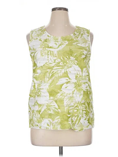 Pre-owned Cj Banks Sleeveless Blouse In Green
