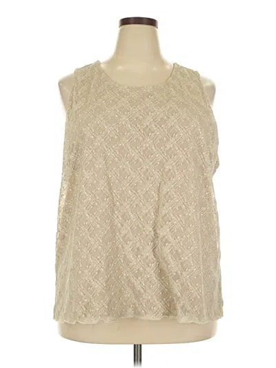 Pre-owned Cj Banks Sleeveless Blouse In Ivory
